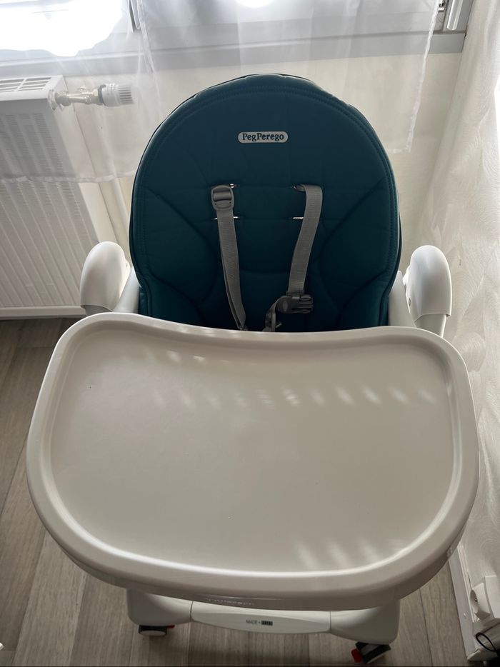 Chaise haute peg perego prima papa follow bleu pétrole - photo numéro 4