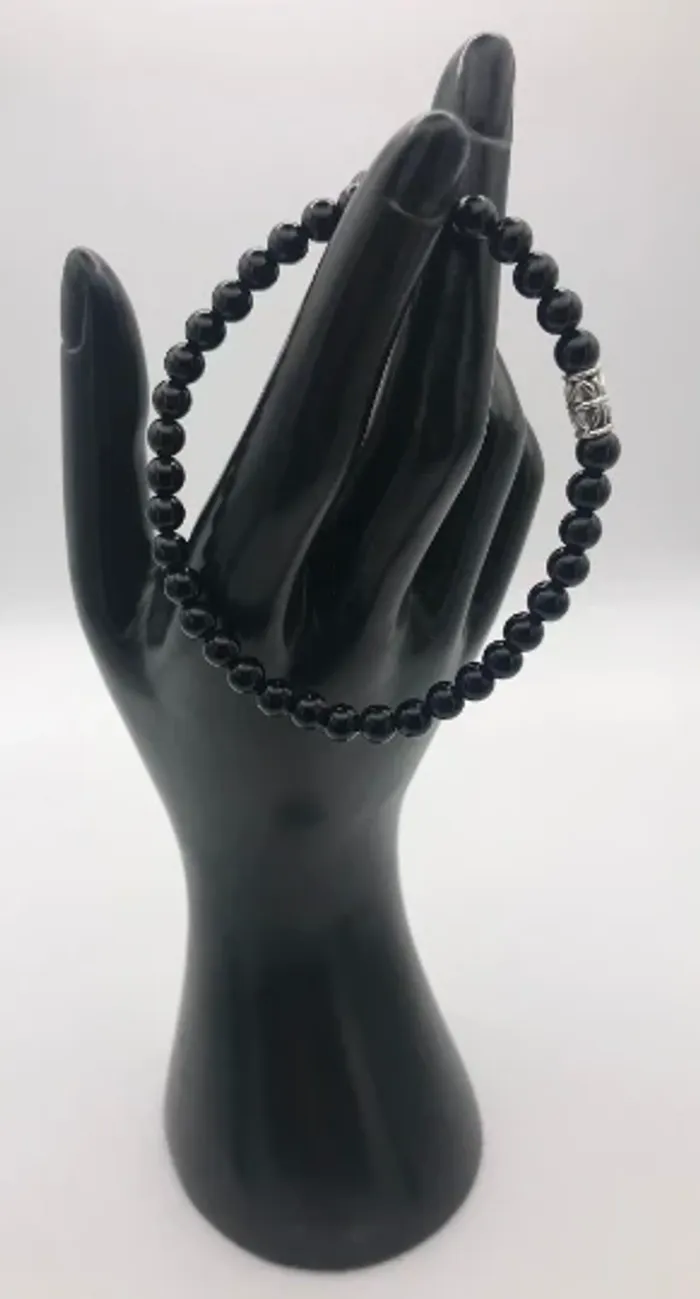 Bracelet Onyx Noir - 6 mm - photo numéro 6