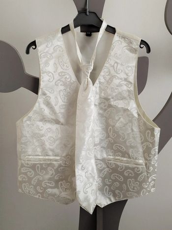 Blazer ivoire et cravate assortie taille 8 ans