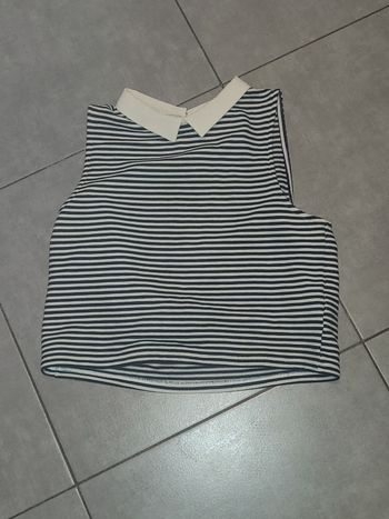 T-shirt sans manches à rayures