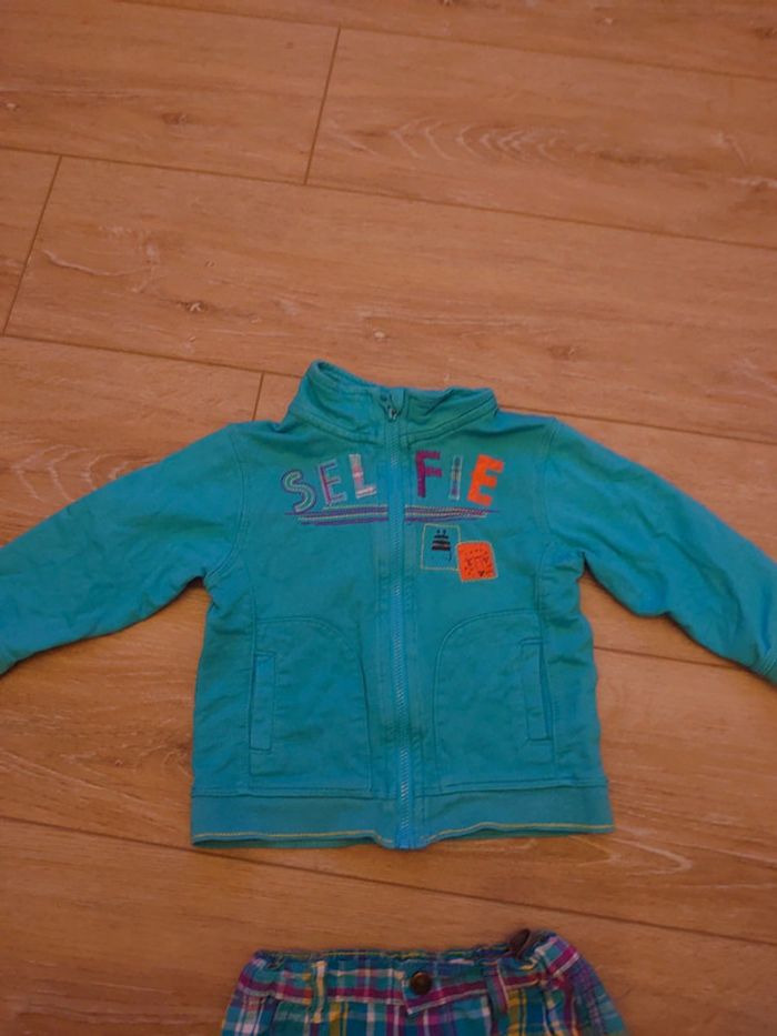Ensemble short gilet carreaux - photo numéro 2
