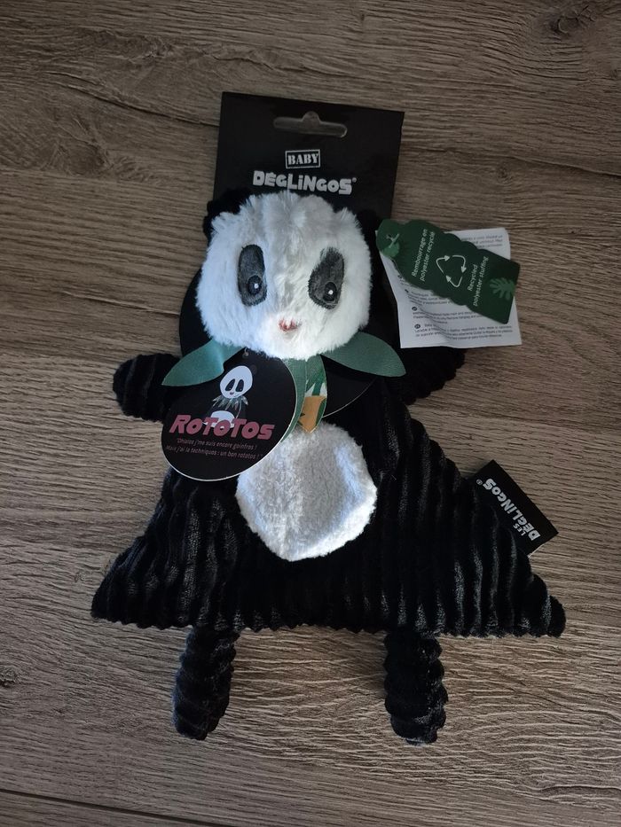 Doudou plat Rototos le Panda Deglingos