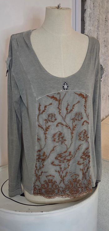 ELISA CAVALETTI – Top Bohème Brodé & Bijou – Taille M