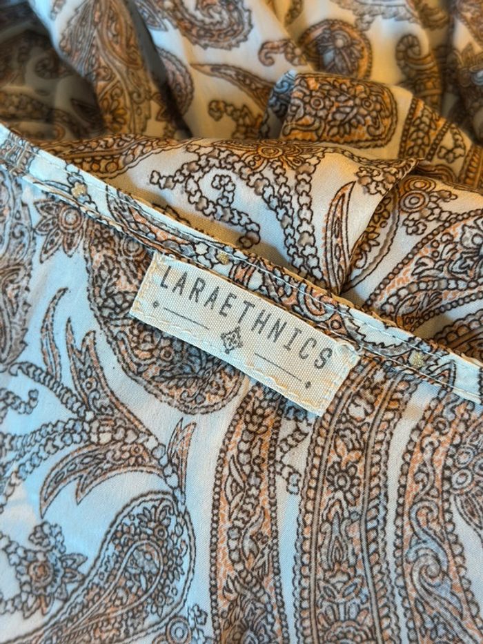 Belle robe longue motifs paisley fleuris taille U - Laraethnics - photo numéro 10