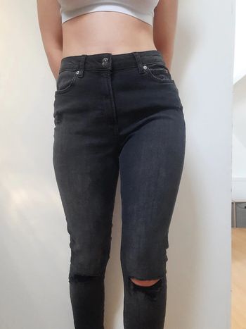 Jeans noir taille haute
