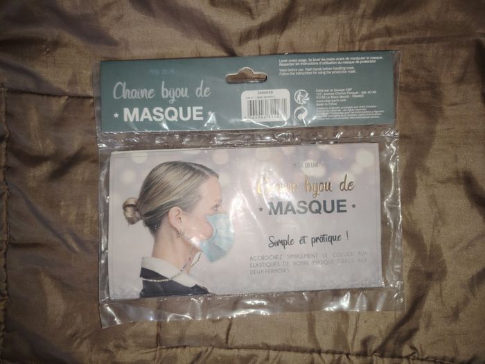 Bijoux chaine pour masque sensly - photo numéro 3