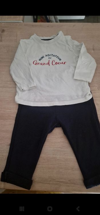 Ensemble t-shirt manches longue + jogging