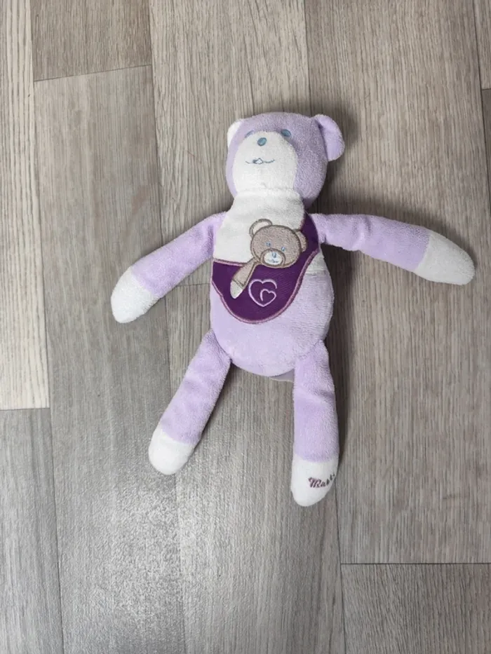 Peluche/doudou Musti violet - photo numéro 2
