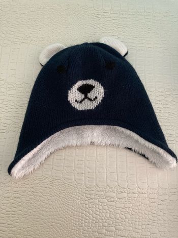 Bonnet hiver fourré Taille naissance/1mois 38cm