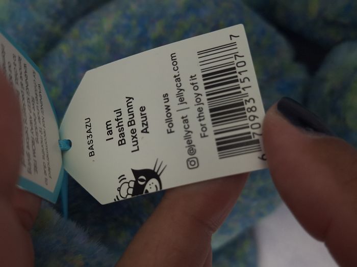 Peluche lapin bashful Azure 25 ans de Jellycat Collector taille médium - photo numéro 7