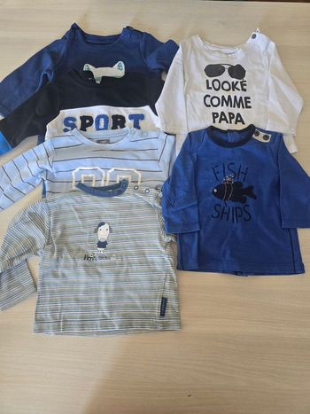 Lot bébé 6 pièces - t-shirt 6mois