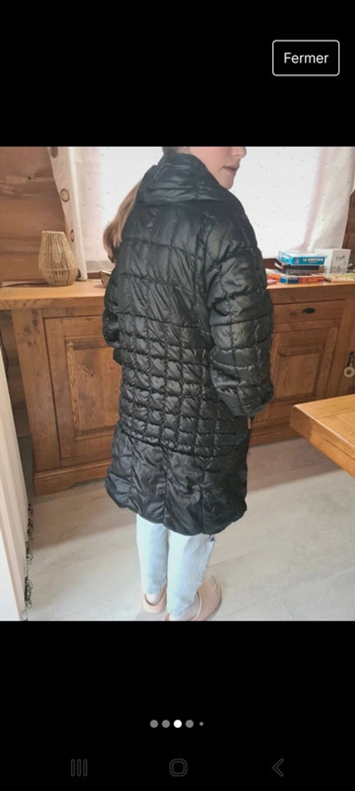 Manteau noir parka duffle coat - photo numéro 3