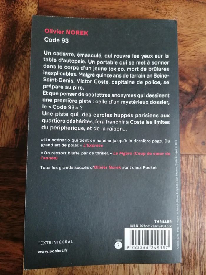 Code 93 Olivier Norek - photo numéro 2