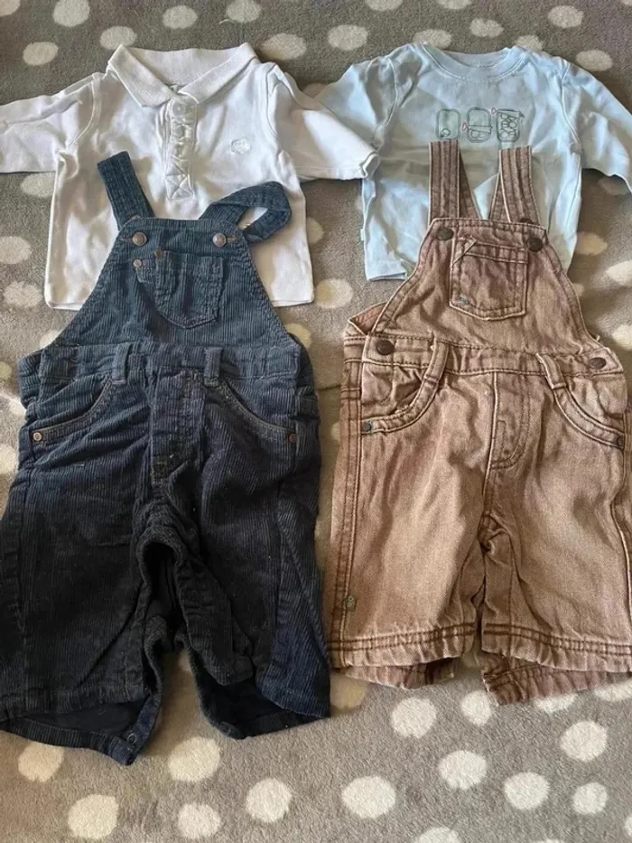 Lot vêtements 34 articles bébé taille 1 mois 53, 54 cm - photo numéro 2