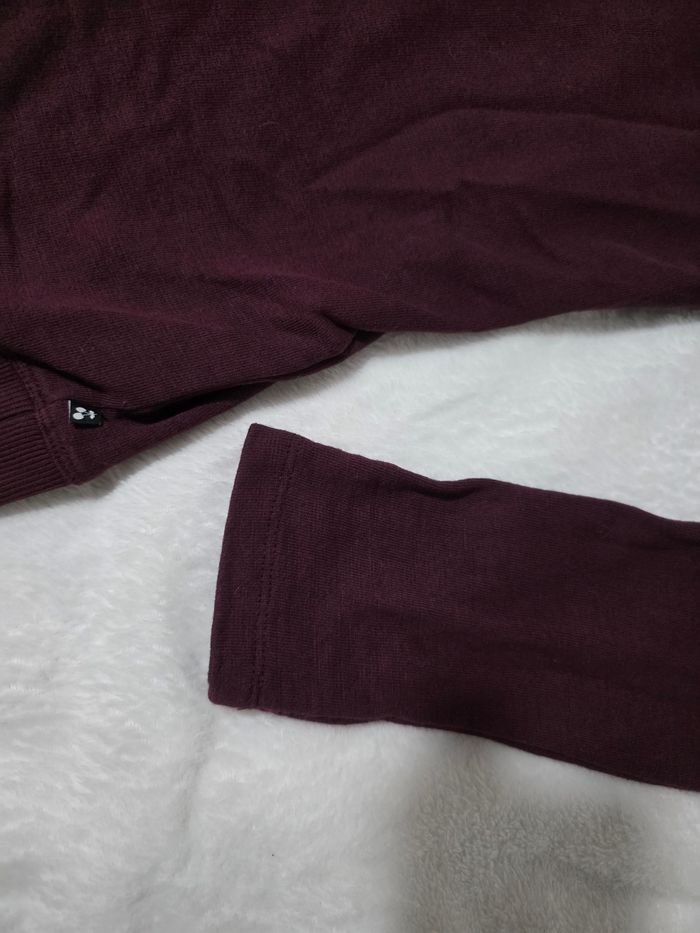 Pull col v dos nu rouge violet - photo numéro 7