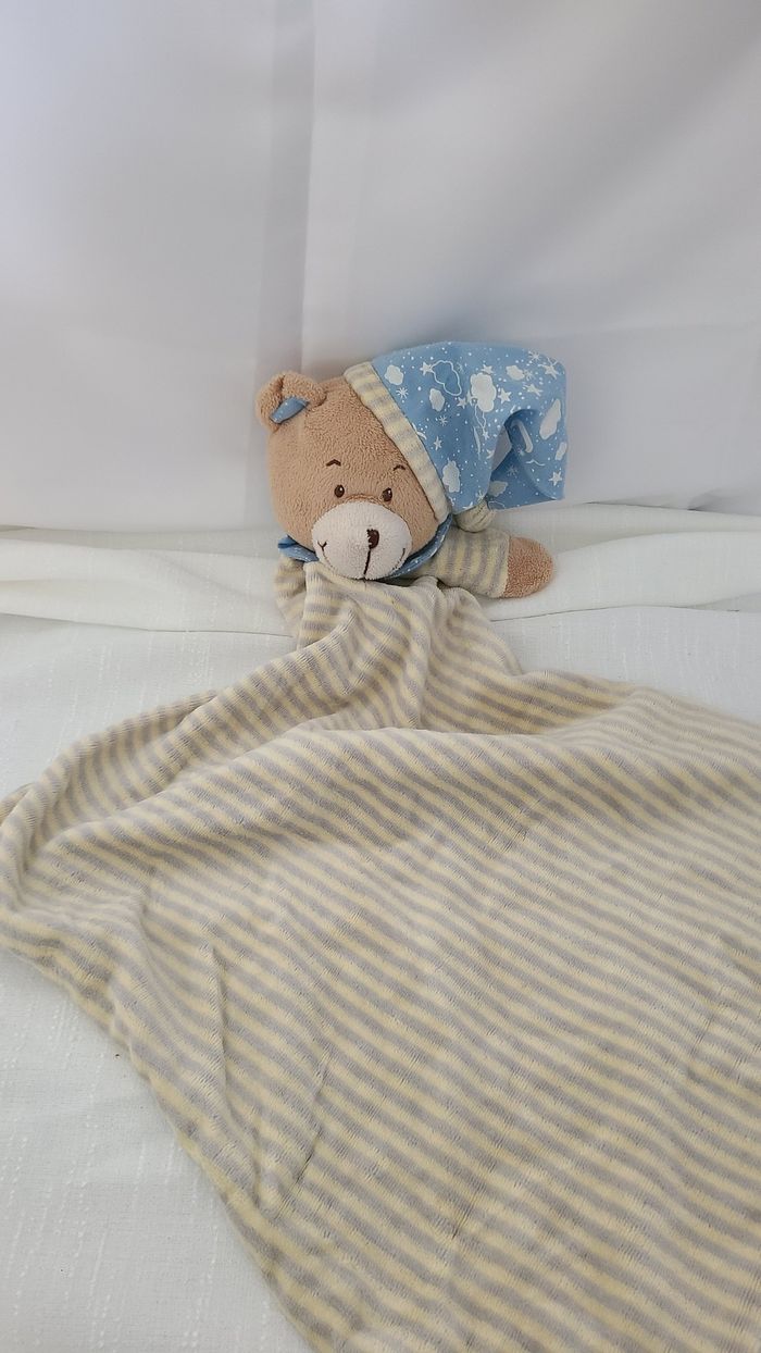 Doudou tête ours /ourson bonnet de nuit - photo numéro 4