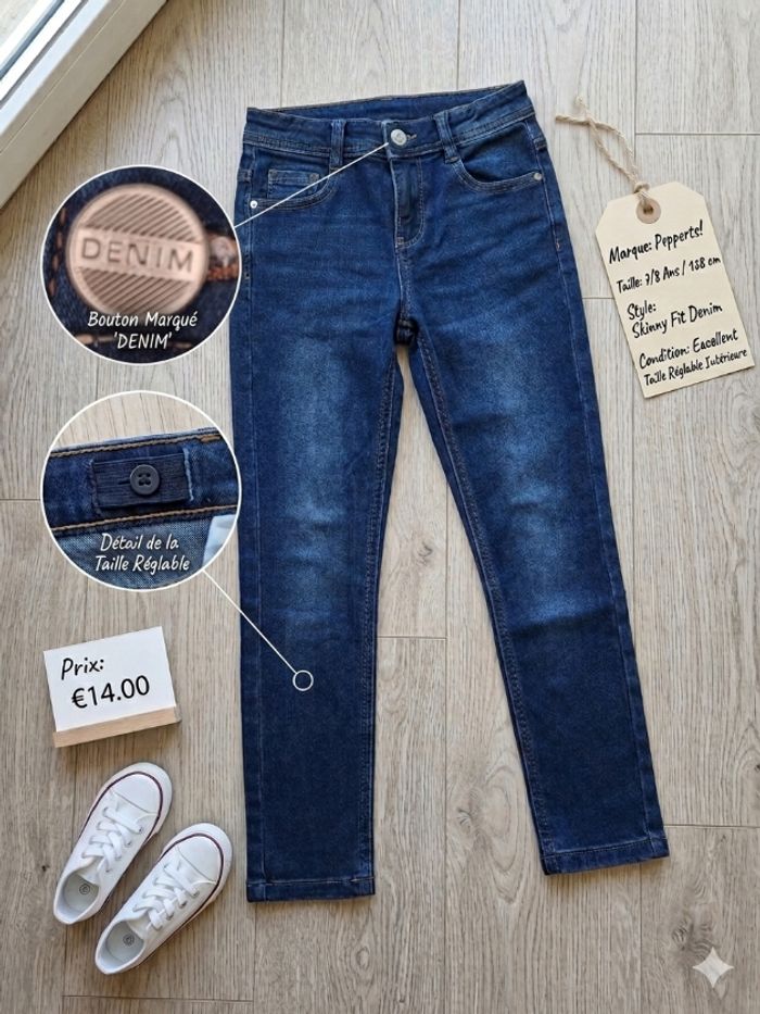 Superbe Jean Skinny Fit Pepperts – Taille 7/8 ans
