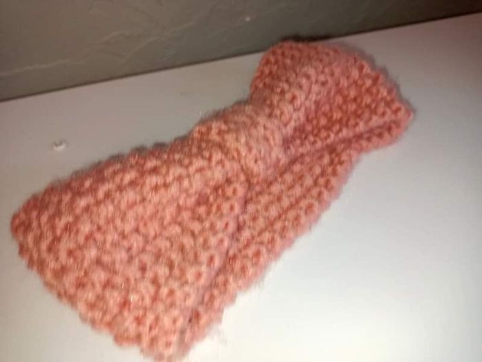 Bandeau laine rose neuf - photo numéro 4