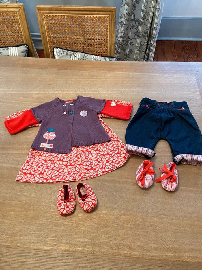 Lot de vêtements et chaussons DPAM taille 3 mois - photo numéro 2