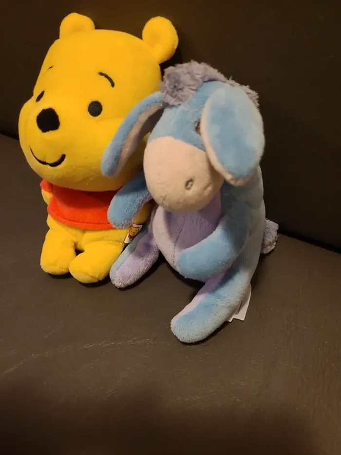 Lot peluches winnie et bourriquet - photo numéro 2