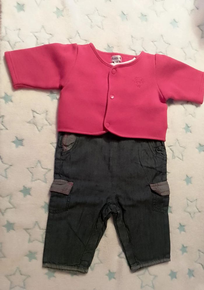 Ensemble salopette brioche 3 pièces