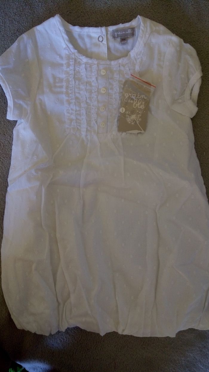 Robe blanche grain de blé 18M - photo numéro 2