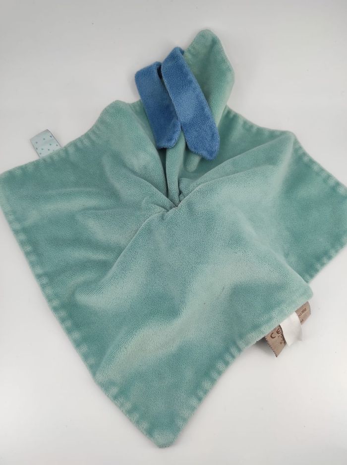 Doudou Plat Ours Jules Gris Bleu Nattou - photo numéro 2