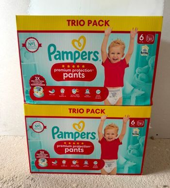 162 couches culotte Pampers premium taille 6