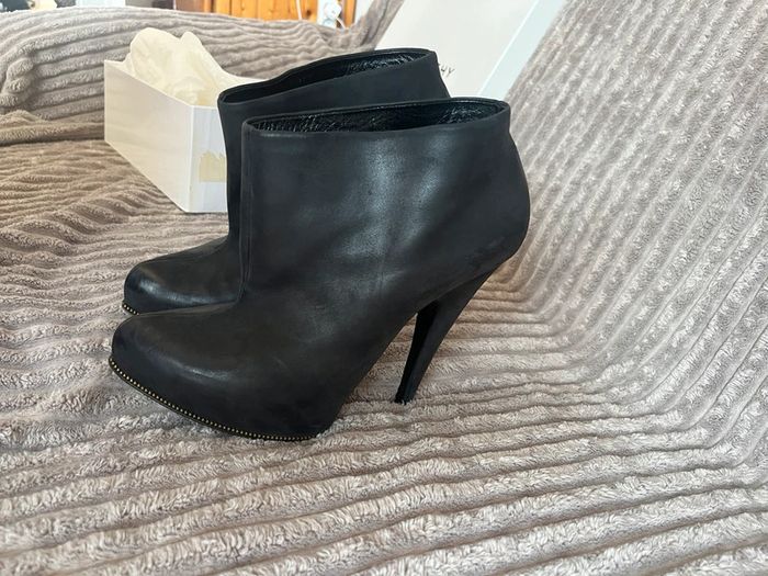 Bottines Givenchy en cuir nubuck noir – Taille 38 - photo numéro 10