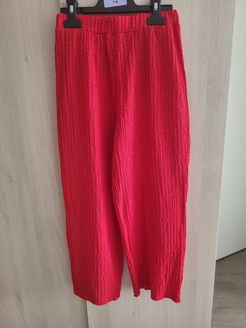 Pantalon fluide rouge Tex 7/8 ans