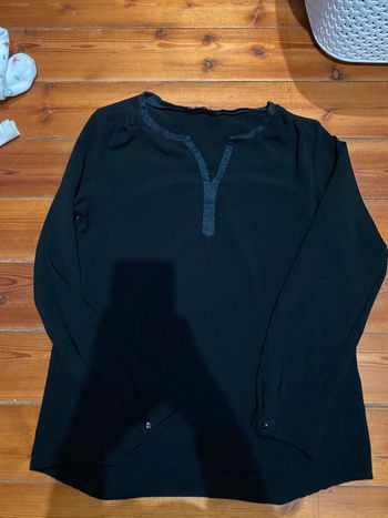 Blouse only noir col paillette S