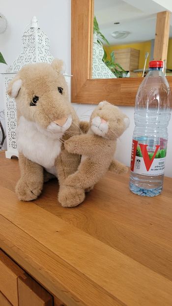 Peluche lionne et son petit