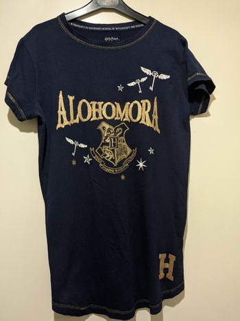 Magnifique tee shirt pyjama Harry Potter bleu et doré. Taille S