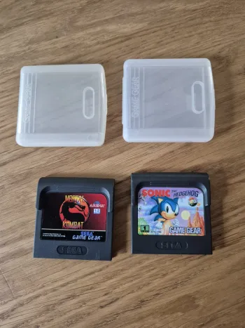 Lot de 2 Jeux Sega Game Gear - Sonic + Mortal Kombat - Pal
