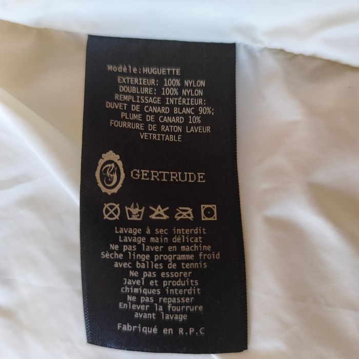 Doudoune Gertrude grise et ivoire _ taille 3 (38/40) - photo numéro 7
