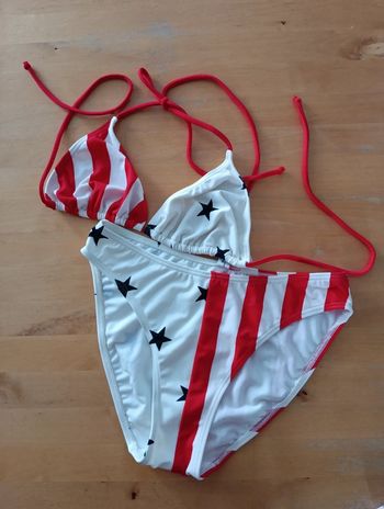 Bikini triangle vintage inspiration drapeau Américain