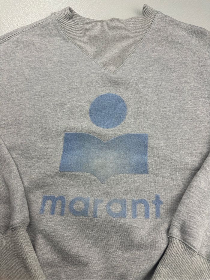 Pull Sweat Isabel marant col roulé montant gris bleu Femme - Taille 34 XS - photo numéro 4