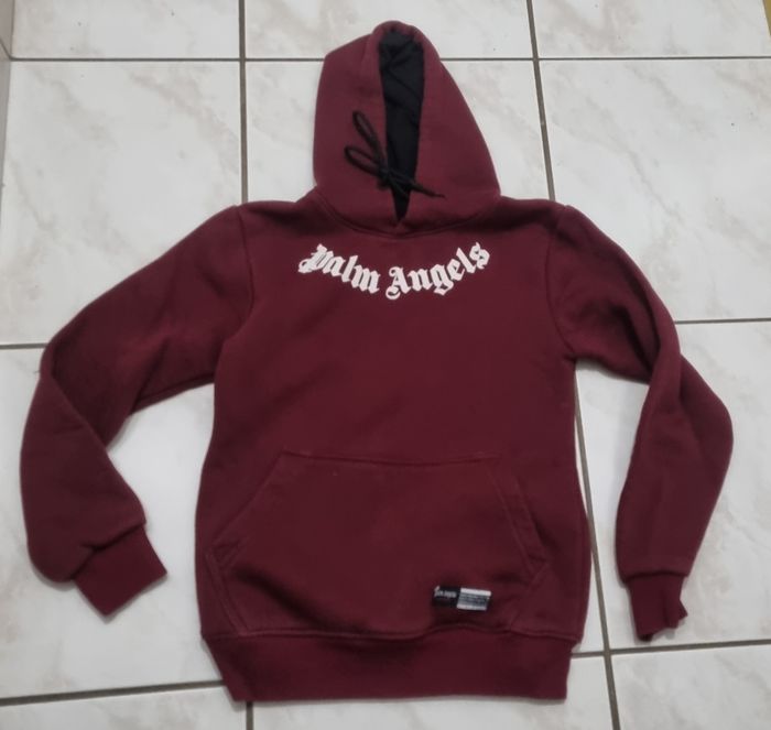 sweat à capuche garçon bordeaux taille 12 ans