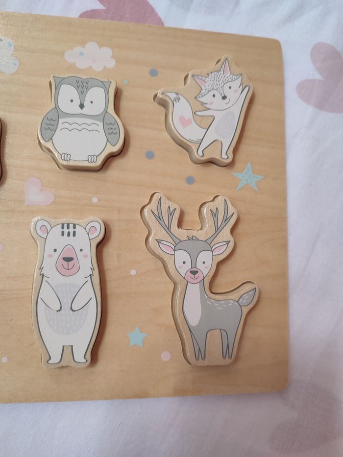 Puzzle à formes en bois - Thème animaux de la forêt -  Neuf - 2 ans et plus - Playtive - photo numéro 5