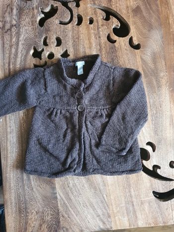 Gilet manches longues, fille, 23 mois, Obaïbi