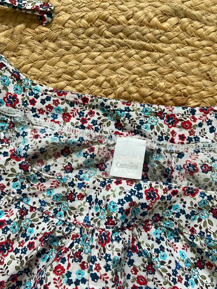 Blouse avec bretelles à nouer motifs fleurs 🌹 Taille 40 - photo numéro 3