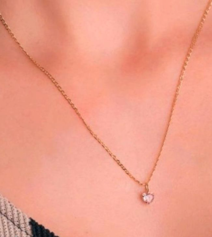 Pendentif Coeur Or 18 carats 5 mm Rose - photo numéro 2