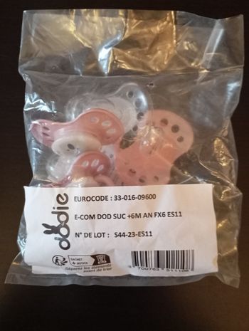 Lot 10 tétines anatomiques jour 6mois Dodie