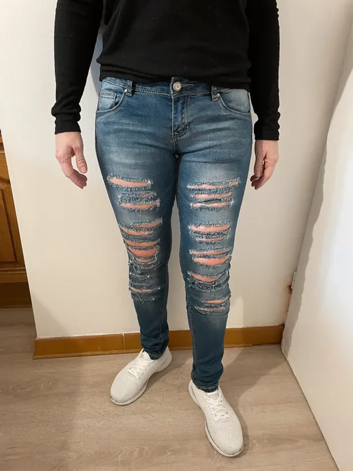 Jeans troué femme