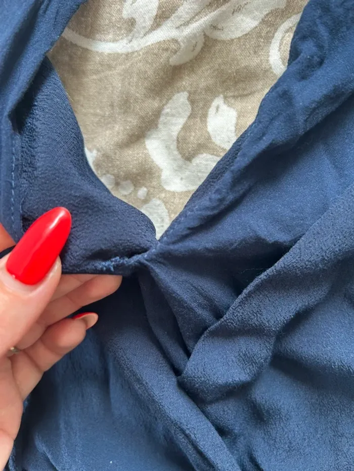 Robe longue nafnaf bleu marine taille m - photo numéro 4