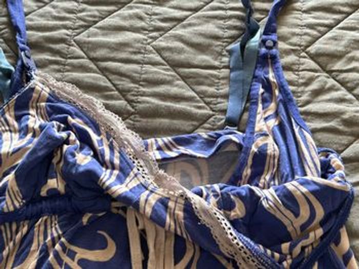 Lot 2 ensembles chemise de nuit + petit gilet spécial grossesse et allaitement - photo numéro 5