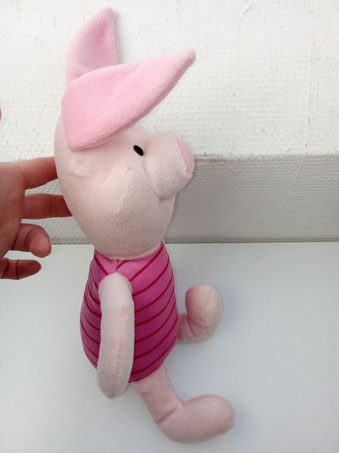 Peluche Disney porcinet de Winnie l'ourson, rose, beige, 40 cm, doudou - photo numéro 3