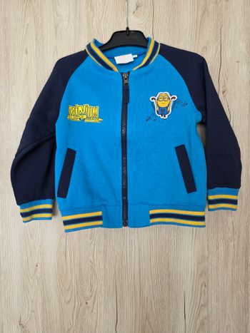 GILET GARÇON MINIONS MINIONS BLEU TURQUOISE  /BLEU MARINE 3ANS MARQUE DESPICABLE ME MINIONS MADE