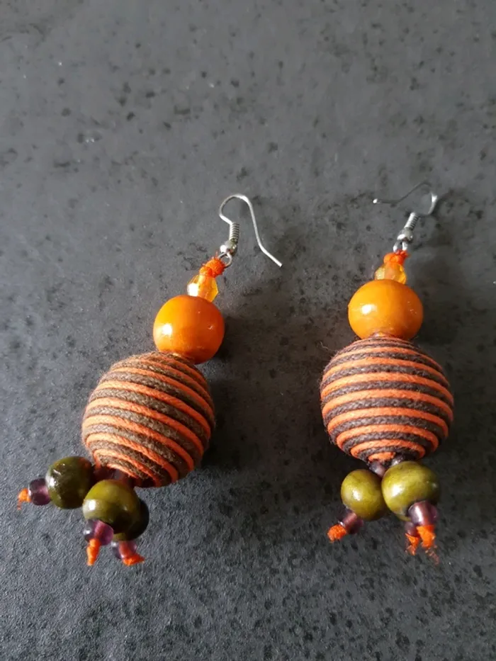 Boucles d'oreilles orange