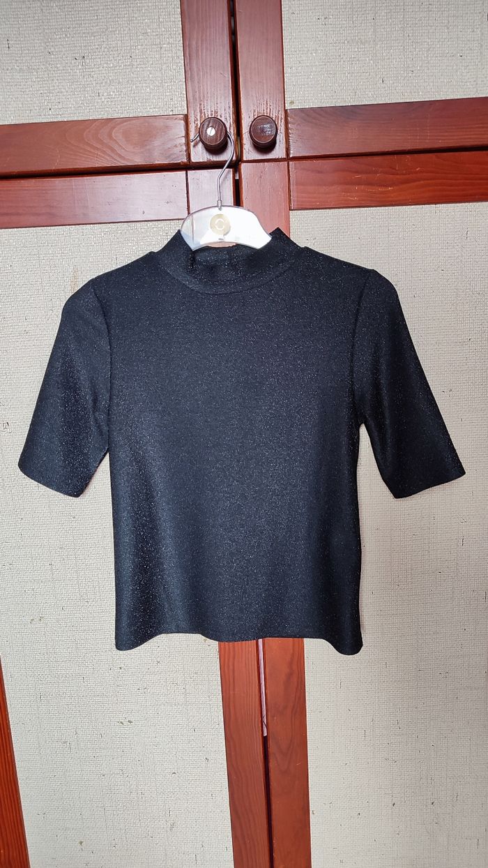 Haut noir lurex - photo numéro 3